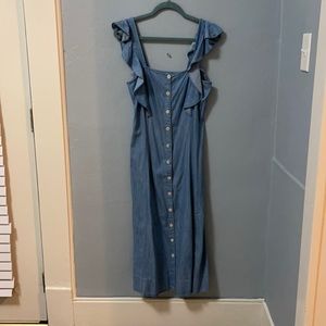 Madewell Chambray Midi Dress